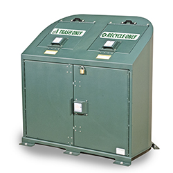 Model BPRT2 - Bear Resistant Trash and Recycling Receptacle - 2 Modules