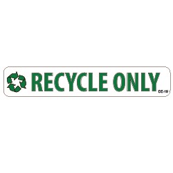 Model DE- 19 Decal - 3" x 15" RECYCLE ONLY