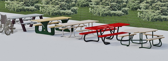 ADA Accessible Picnic Tables, Park Equipment