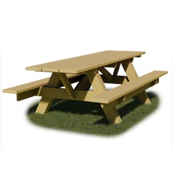 AFT Series -Traditional A-Frame Picnic Table - Using ALL Wood