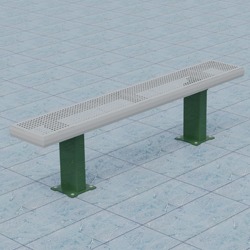 Athletic Bench - APB Series - Using 2" x 10" Perforated Steel.