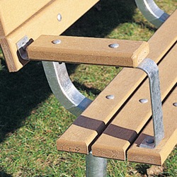 Armrests - Model AR-1 - for CXB Channel Benches.