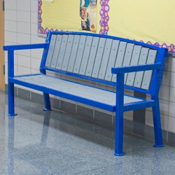 Square Frame Bench - with Backrest - A clean square cut frame design.