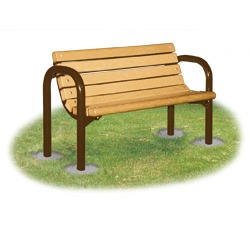 Riverview Bench - Flat or Contour Seats in Wood or Plastic - B60 Series.