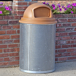 CN-R/R/G-55 Galvanized Perforated Steel Trash Receptacle #2