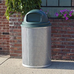CN-R/R/G-55 Galvanized Perforated Steel Trash Receptacle #3