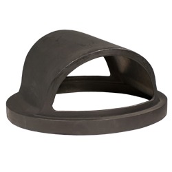 Lid - Round Molded Black Plastic With Canopy