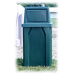 Kolorcans Square Trash  Receptacle With Dome Lid