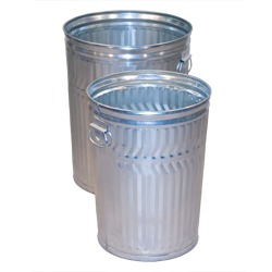 Regular Duty Galvanized Steel Trash Cans with or without Lids