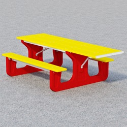 End Accessible Recycled Plastic Picnic Table - RT Series
