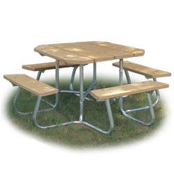 SQT-3 and SQT-4 Series Portable Square Picnic Table -Using Recycled Plastic