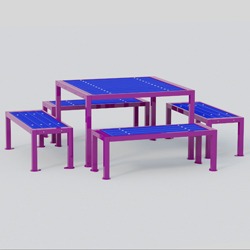 TQ704/CE-4PU Square Frame Picnic Table