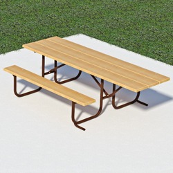UT and UTH Series End Accessible Picnic Table - Using Lumber