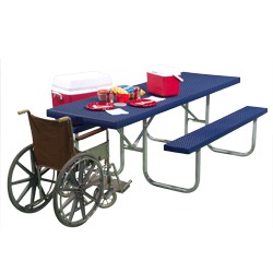 UT and UTH Series End Accessible Picnic Table - Using Steel Tops/Seats