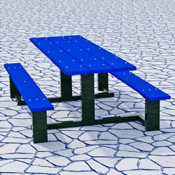 WPTS Square Frame Accessible Picnic Table - Using Recycled Plastic