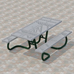 WXT and WXTH Accessible Picnic Table - Using Perforated Steel