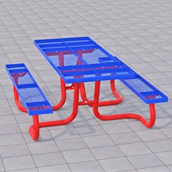 WXT and WXTH Accessible Picnic Table - Using Expanded Steel