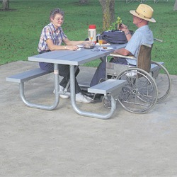 XT Series Side Accessible Picnic Table - Using Aluminum
